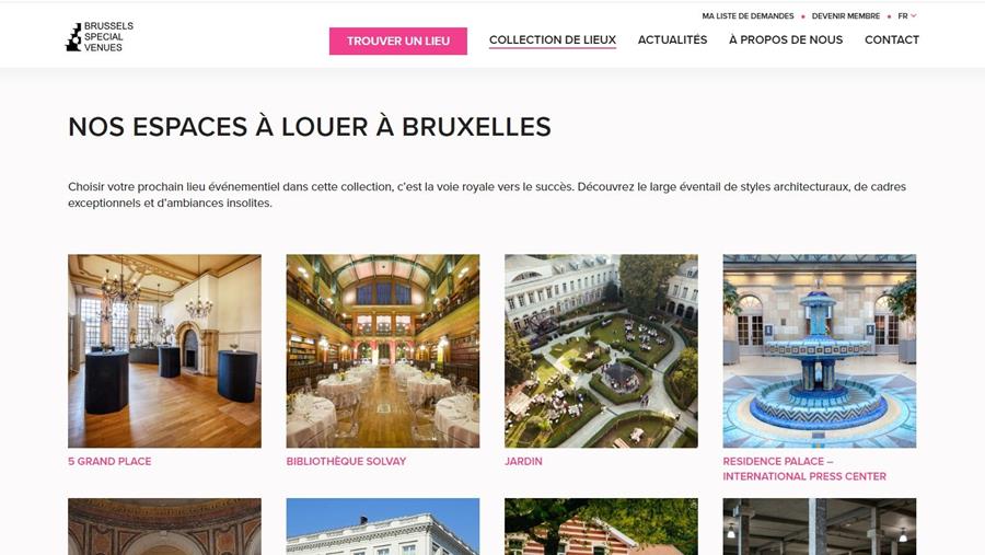 Trouver facilement des lieux d'événements à Bruxelles