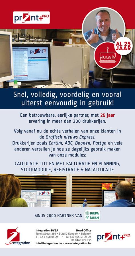 Print+ Pro, 25 jaar actief in de grafische sector !